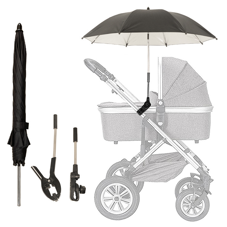 Hot Sale  Universal Stroller Umbrella Parasol With Adjustable Clamp