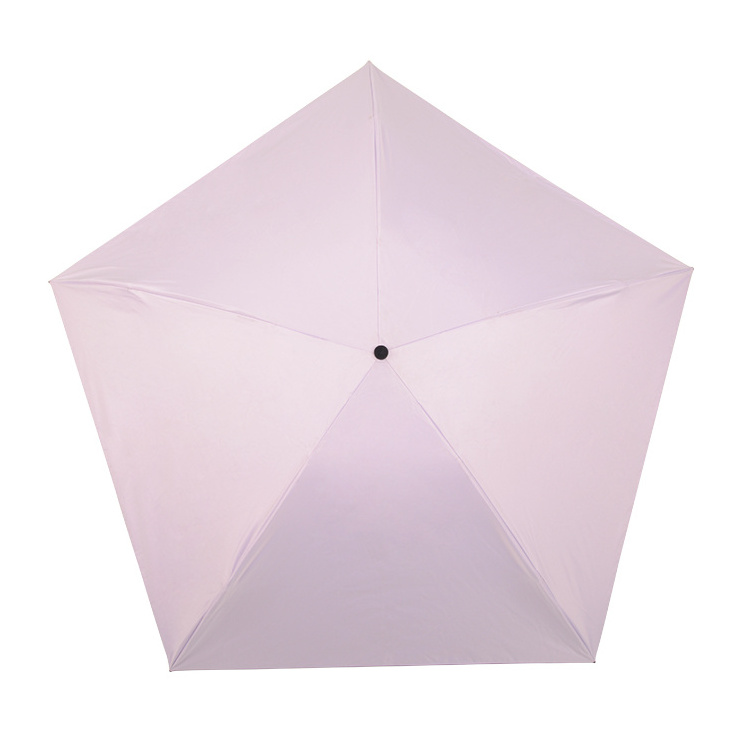 High Quality UPF 50+ UV Protective Manual Open Close Small Size Luxury 3 Folding Umbrella For Lady