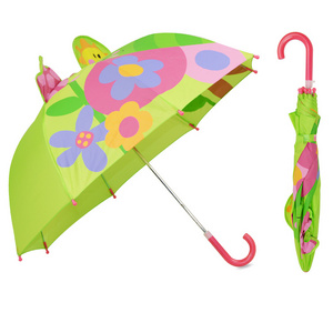 High Quality Luxury Digital Printing Umbrella With Ears 3D Cartoon Rain Umbrella For Kid