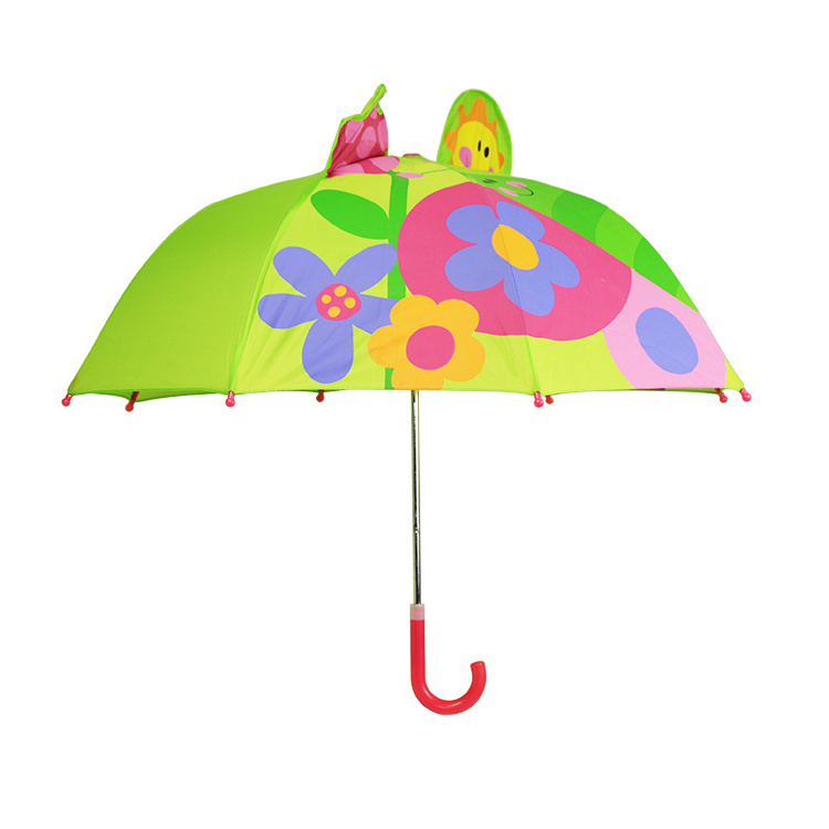 High Quality Luxury Digital Printing Umbrella With Ears 3D Cartoon Rain Umbrella For Kid