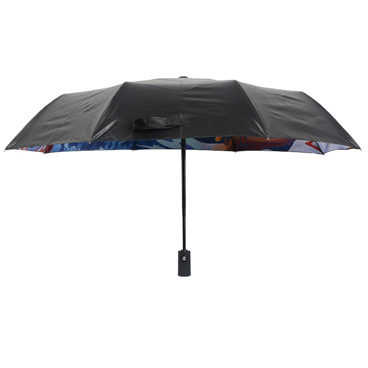 Polyester umbrella full printing folding umbrella cute fold manufacturer umbrella