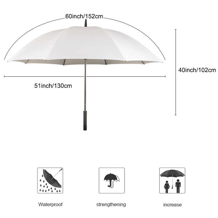 Manual open Electric Cooling Fan Umbrella USB Fan Straight Umbrella with UV proof Rainproof function