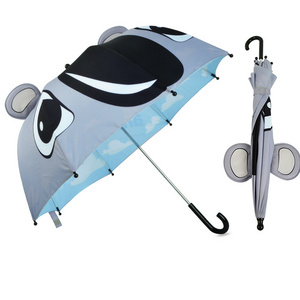 Animal 3 D Design Cartoon Printing Children Umbrella With 3 D Ears Cute Kids Umbrella