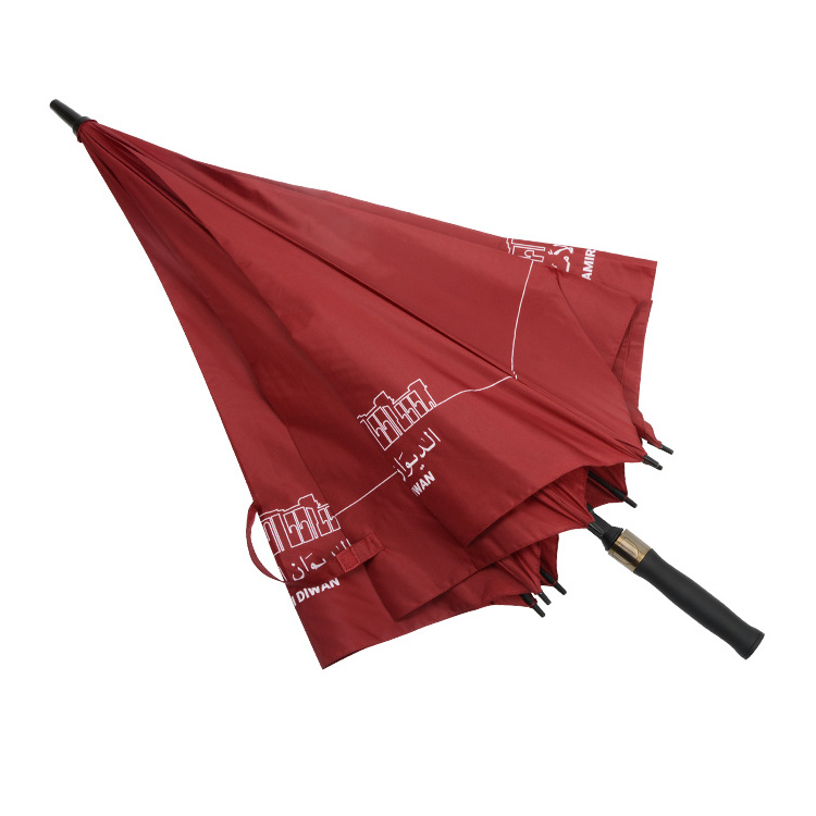 Factory Wholesale Personality Sublimation Golf Umbrella Custom Logo Prints Promotional Big Umbrella For Rain And Sun