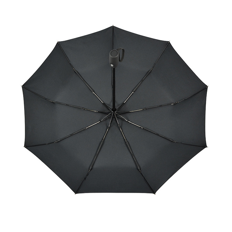 wholesale custom high quality 3 fold folding foldable windproof uv black colour automatic auto open close umbrella for the rain