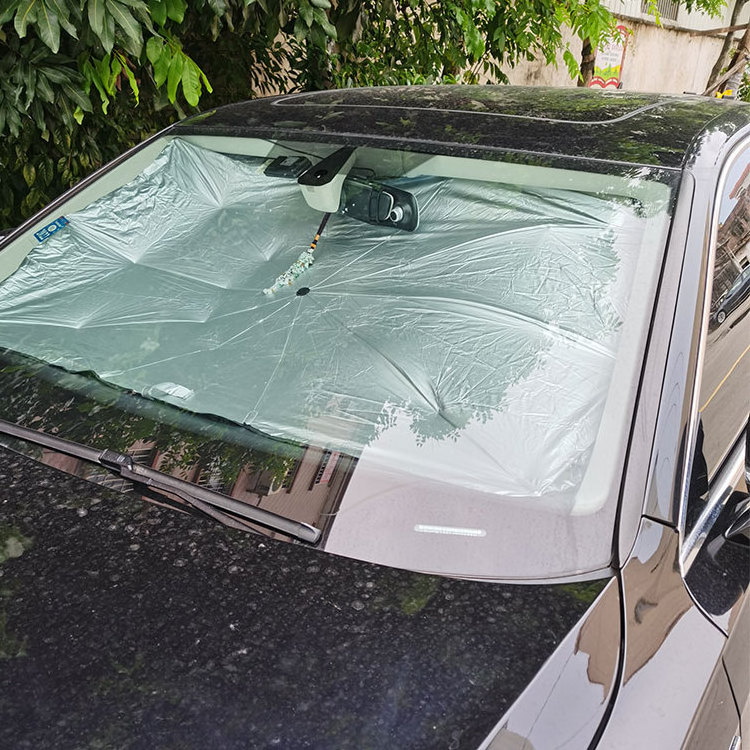 Foldable Inside Car Front Window Glass Windscreen Windshield Uv Protection Sun Shade Sunshade Wind Shield Mirror Umbrella