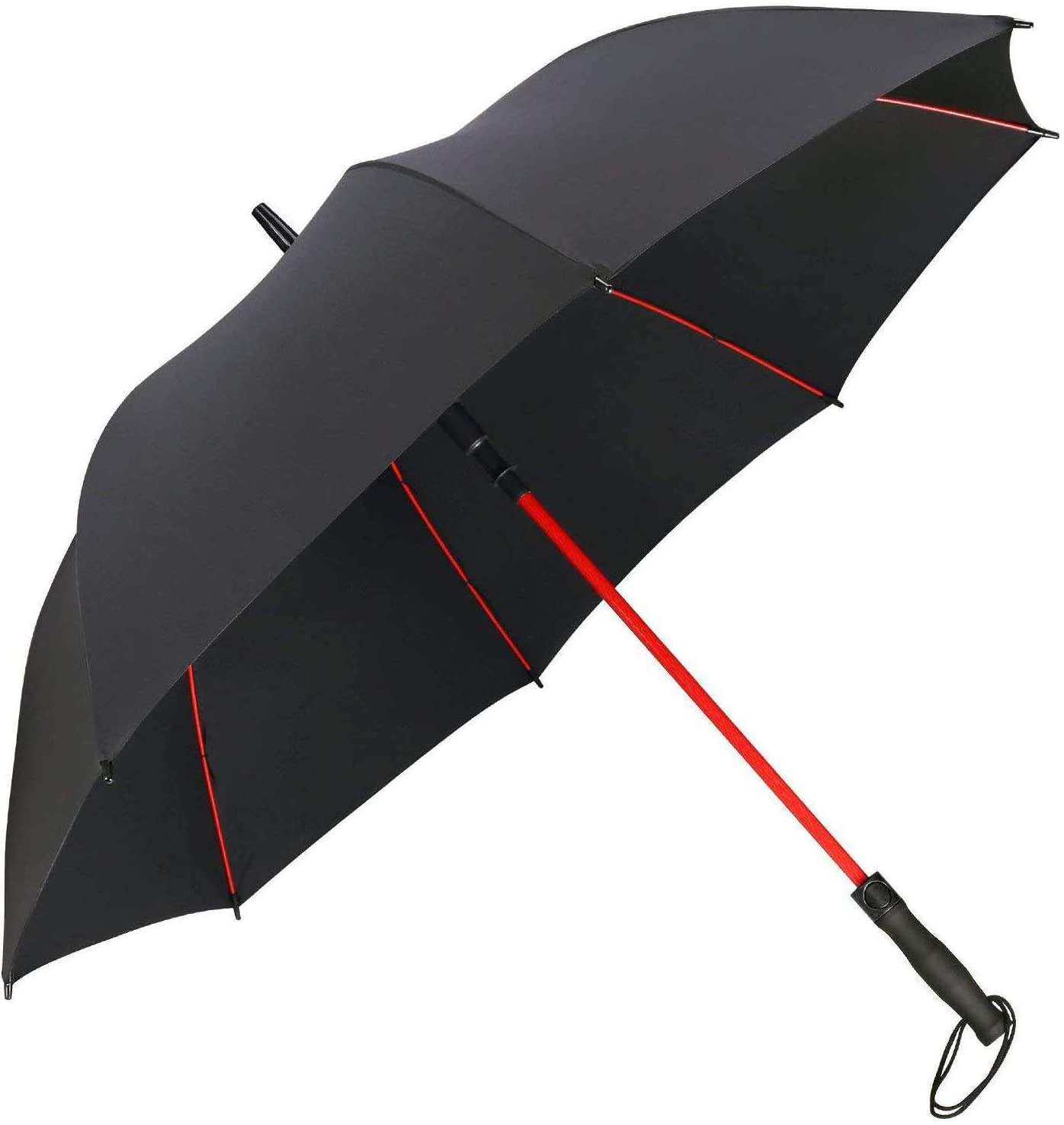 China Manufacturer Business Luxury Large Windproof Golf Umbrella Red Black