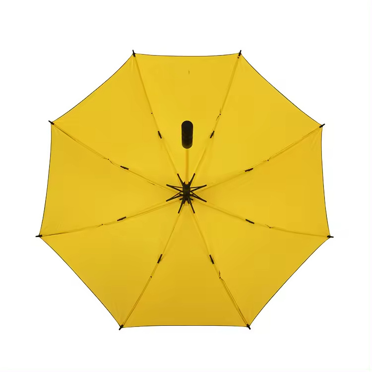 China Golden Supplie Luxury Business Windproof Automatic Black Yellow Golf Umbrella