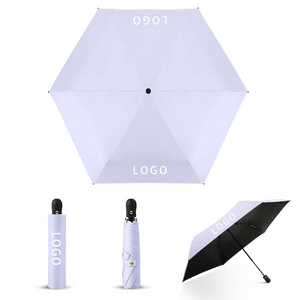 Manufacturer Promotional Personalized Custom Customized Printing Printed Wind Proof Uv Lightweight 3 Folding Umbrella With Logo