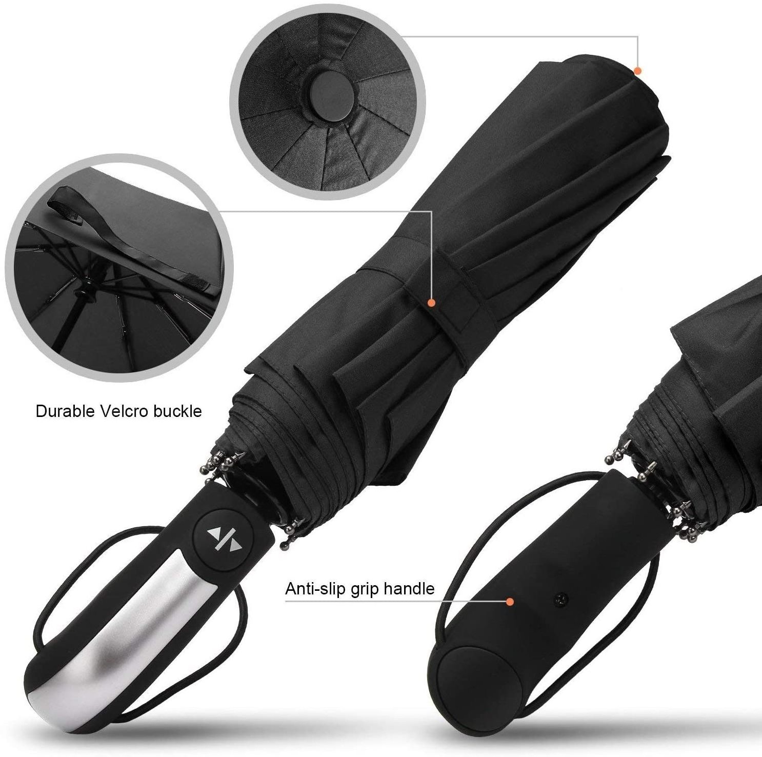 Automatic Compact Umbrellas for Men/Women  Operation 10 Ribs Reinforced Windproof Umbrella