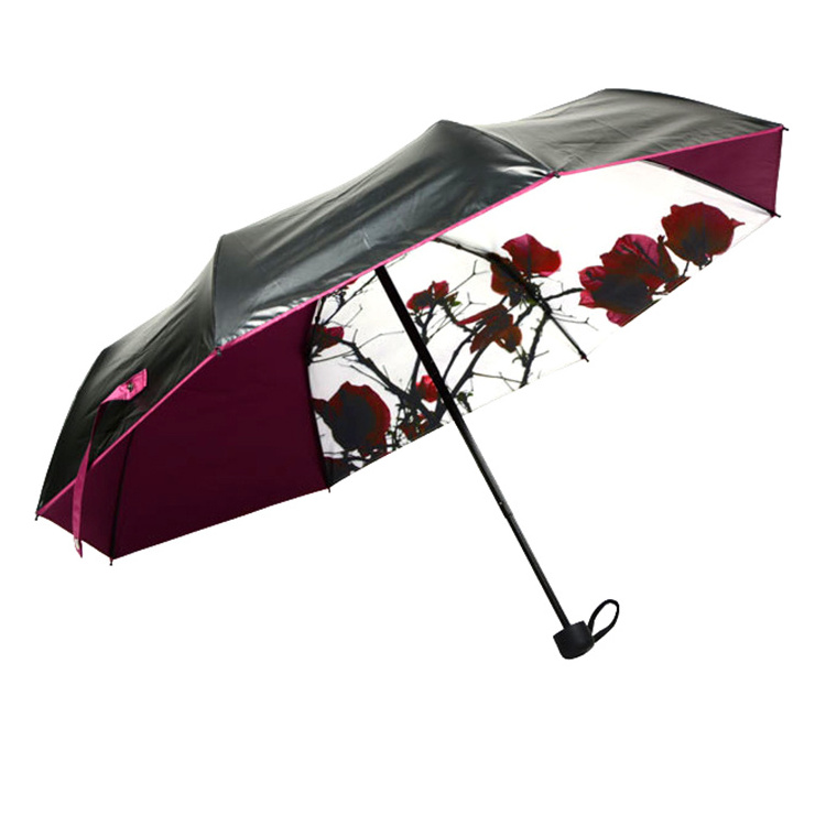 Special 21 Inch 3 Fold Japanese Rain Parasol Folding Umbrella For Cherry Blossoms