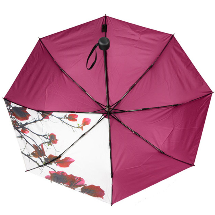 Special 21 Inch 3 Fold Japanese Rain Parasol Folding Umbrella For Cherry Blossoms