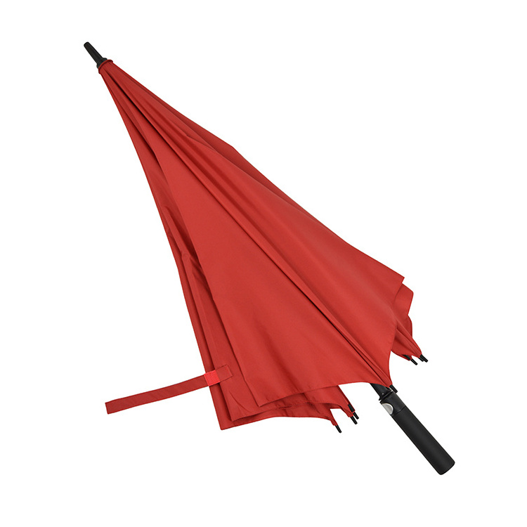 China Factory Red Frame Large Rain Big Golf  Umbrella For Retailer