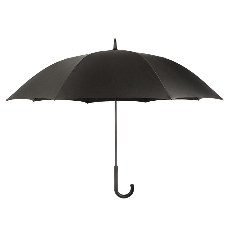 Luxury High Density 360T Pongee Fabric Umbrella Shaft Fiberglass Frame Hook Handle Straight Golf Umbrella