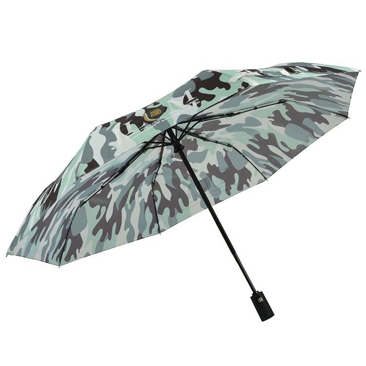 Fashion Full Camouflage Printing Fold Umbrella 21 Inch Custom Travel Automatic Folding Umbrella