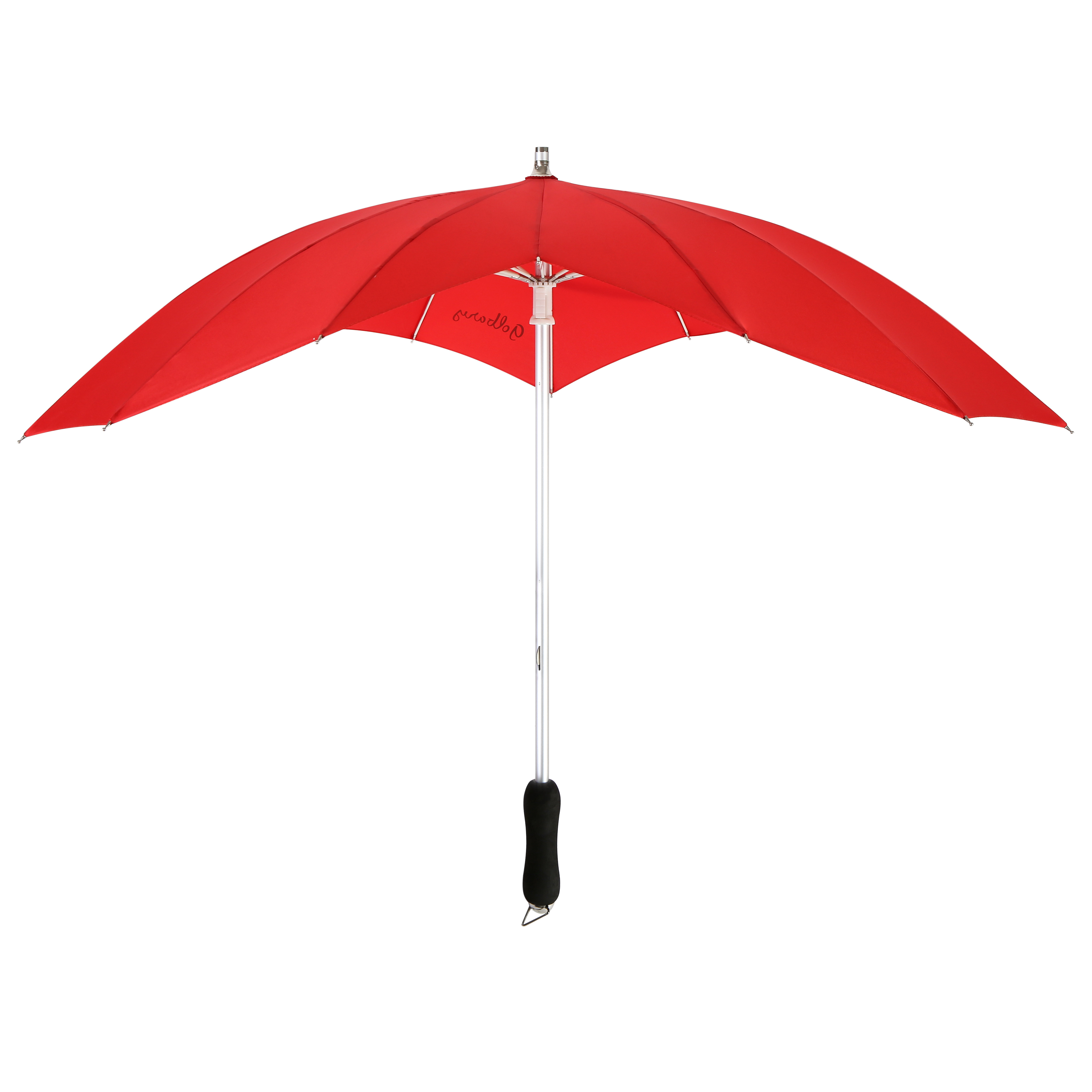 16 Ribs EVA Handle Straight Fiberglass Frame Red Color Heart Shape Umbrella For Wedding