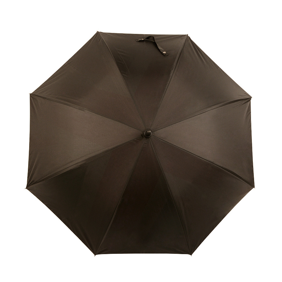 Double Layer Custom Print Wood Straight Umbrella