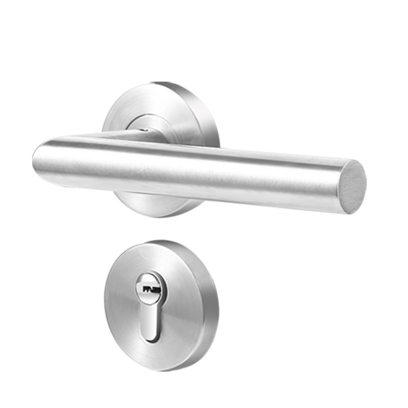 Low minimum order quantity 201 stainless steel fire rated bedroom door handle european style mortise lock