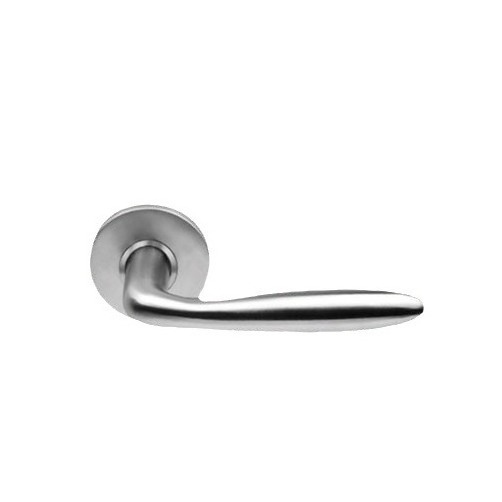 GQK Free sample with round base stainless steel lever handle door lock handle sliding door handle set