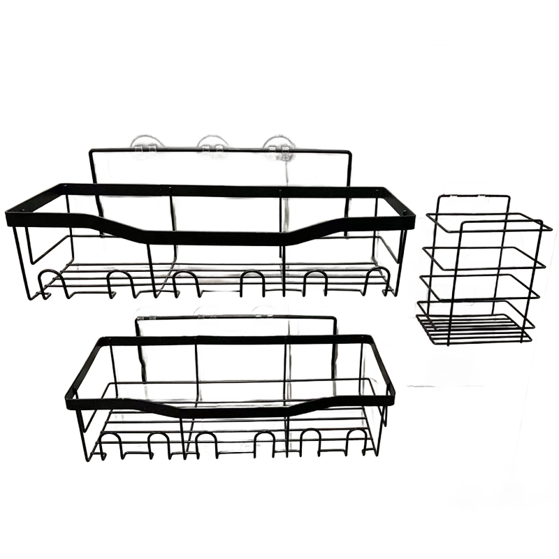 Large Capacity No Drilling Metal Shampoo Bar Shower Caddy Organizer for Inside Shower black shower caddy