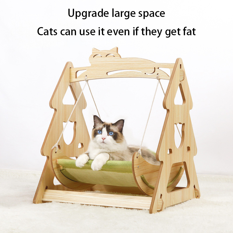 Cat Nest Cat Bed Wholesale Wooden Pet Hammock Cradle Four Seasons Summer Large Shake Bed Dog Cat Swing