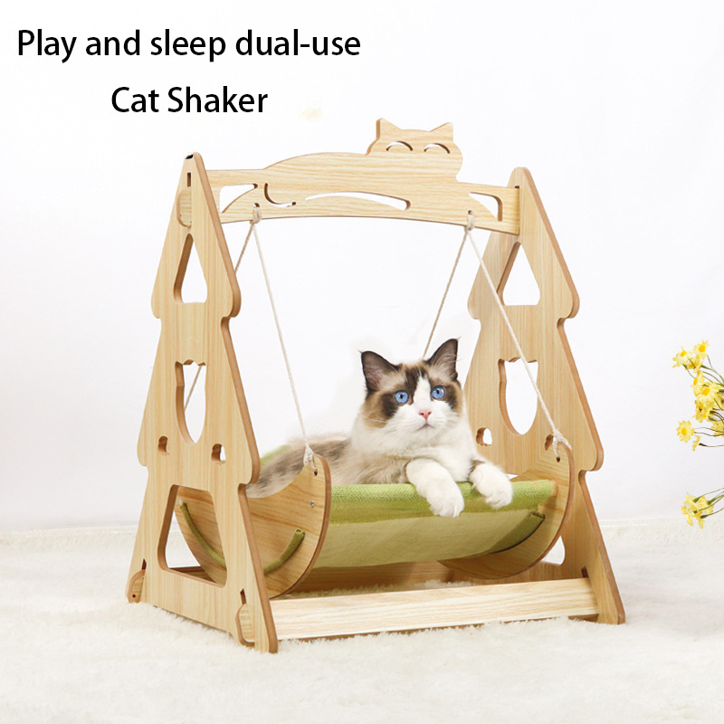 Cat Nest Cat Bed Wholesale Wooden Pet Hammock Cradle Four Seasons Summer Large Shake Bed Dog Cat Swing