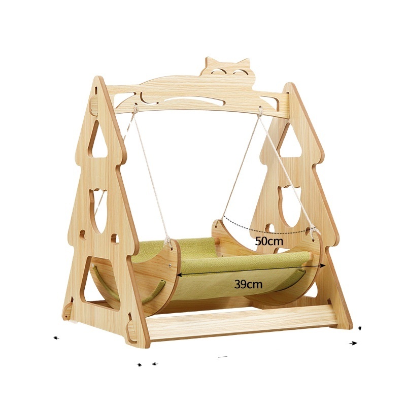 Cat Nest Cat Bed Wholesale Wooden Pet Hammock Cradle Four Seasons Summer Large Shake Bed Dog Cat Swing