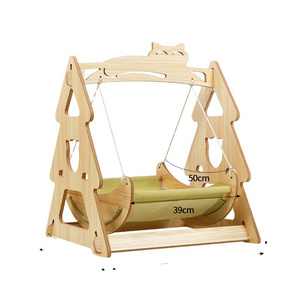 Cat Nest Cat Bed Wholesale Wooden Pet Hammock Cradle Four Seasons Summer Large Shake Bed Dog Cat Swing