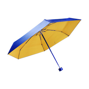 19inch Anti-UV Parasol Blue Yellow Mini Pocket Compact Size Sun Light weight Phone Umbrella