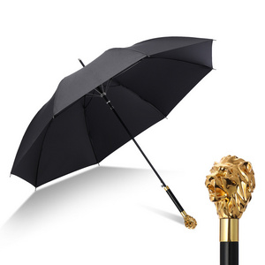 Chinese manufacturer premium museum automatic Luxury special metal Zodiac handle umbrella