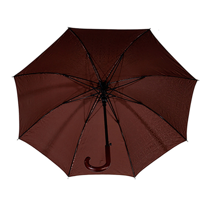 China Manufacture Wood J Handle Straight Japanese Style Umbrella Custom Full Prints