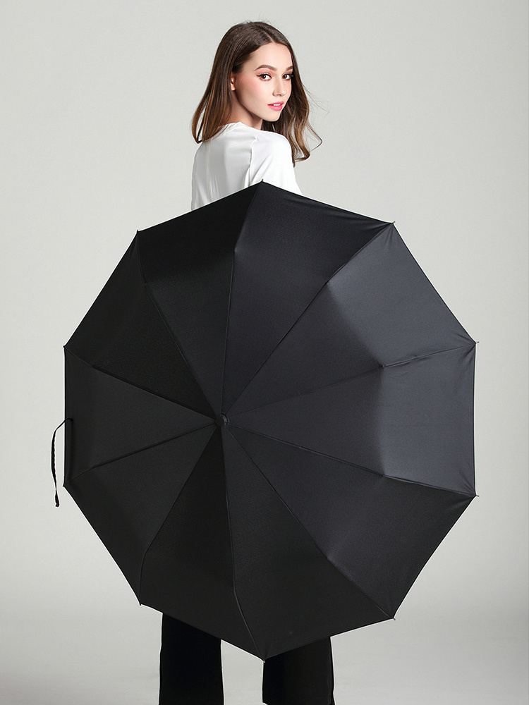 Oversize three fold umbrella fully automatic umbrella folding 23 inches 10 ribs