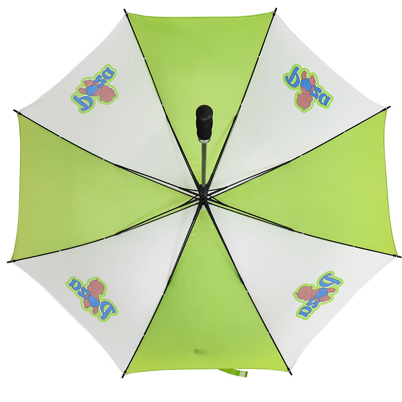 2023 green color large golf umbrella custom logo wholesale golf club umbrella