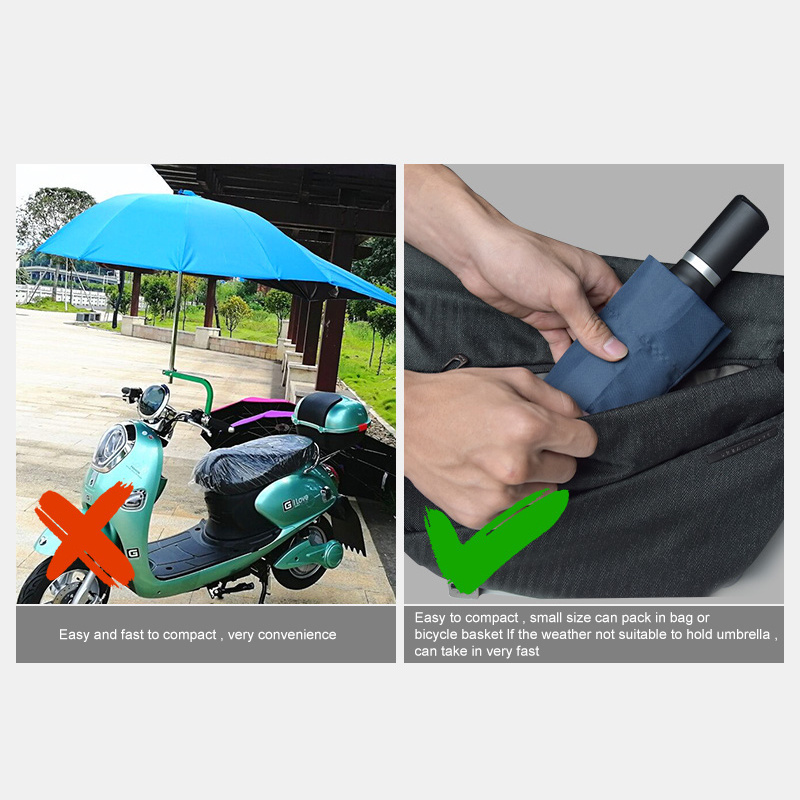 Full covered electric bike umbrella outdoor windproof sunshade cover motorcycle umbrella for rain and sunshade