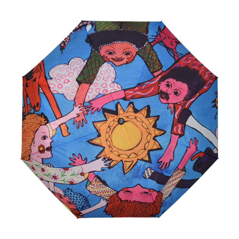 2022 Low Moq Factory Supply Full Color Printed Umbrella Custom Made Full Photo Printing Umbrellas