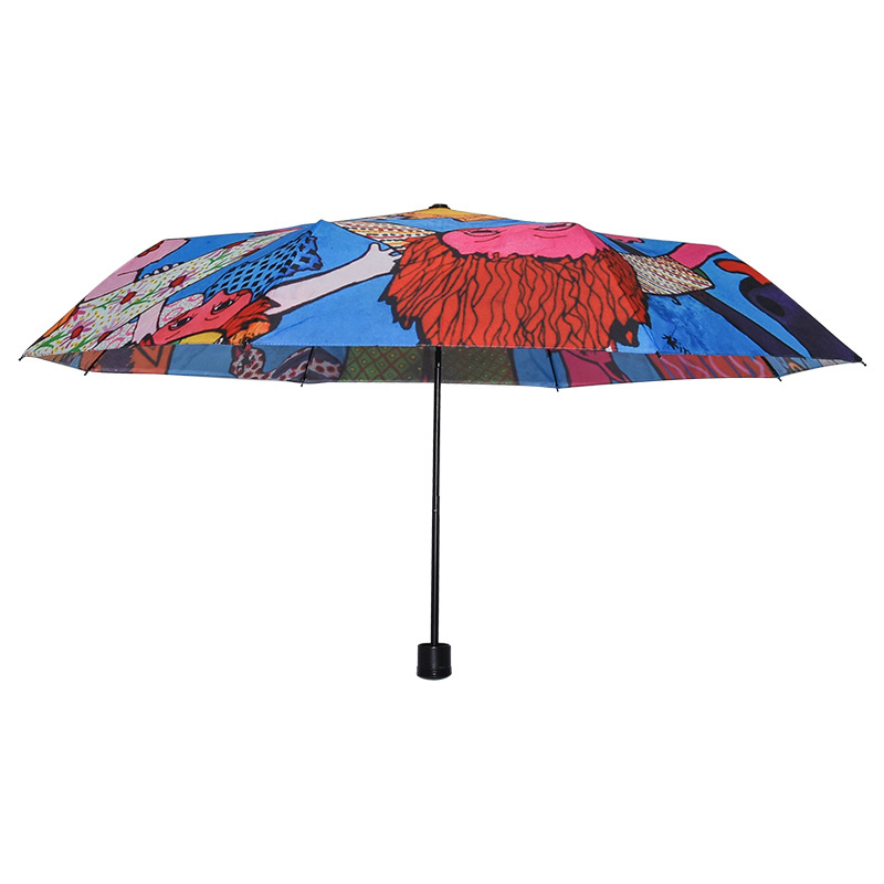 2022 Low Moq Factory Supply Full Color Printed Umbrella Custom Made Full Photo Printing Umbrellas