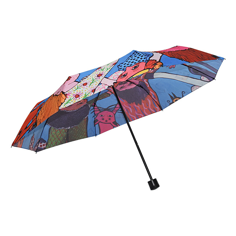 2022 Low Moq Factory Supply Full Color Printed Umbrella Custom Made Full Photo Printing Umbrellas