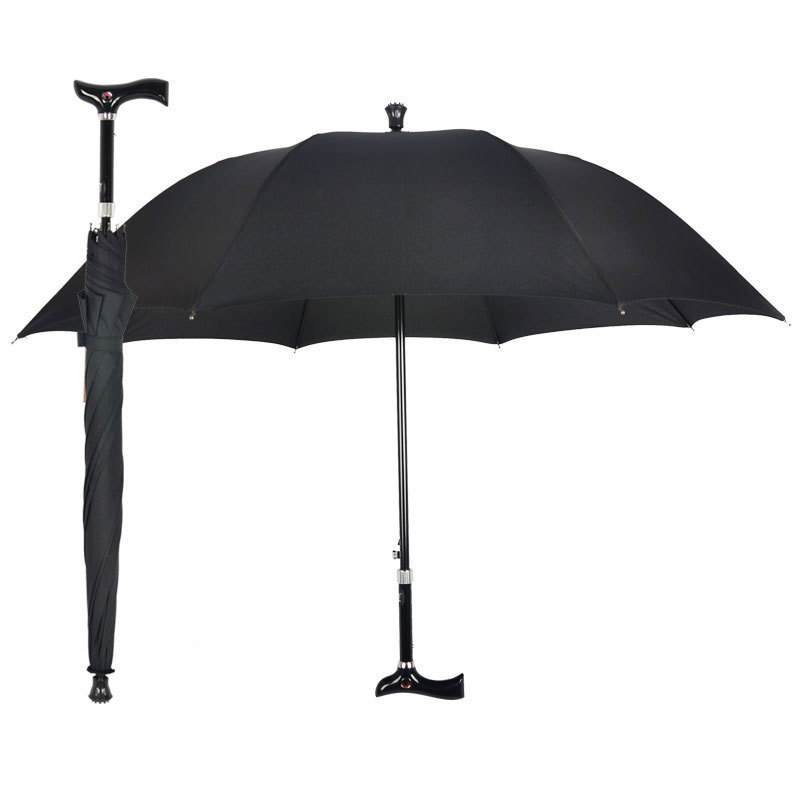 big size strong walking stick umbrella with cane for hiking and walking assist umbrellas