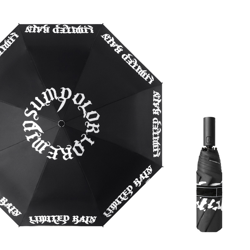 Custom umbrellas three folding automatic auto open and close umbrella with logo waterproof