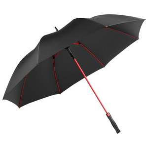 30 inch straight Striking Reinforced Fiberglass Frame Storm Fighter Custom Auto Open Match Color Large Golf Size Umbrella