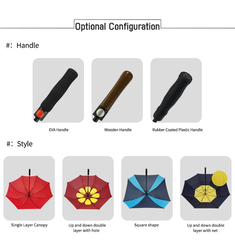 Extra Large Oversize Double Canopy Vented Windproof Waterproof Umbrella Automatic Open Golf Umbrella for Men and Women