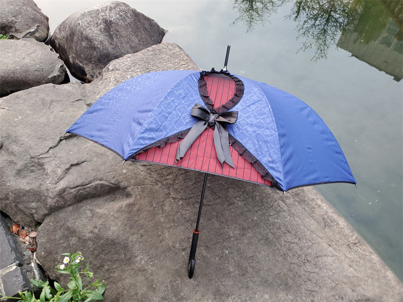 Chinese Auto Open Lace Vintage Parasol Umbrella for Women Windproof Umbrella British London Rain Umbrella UV Protection