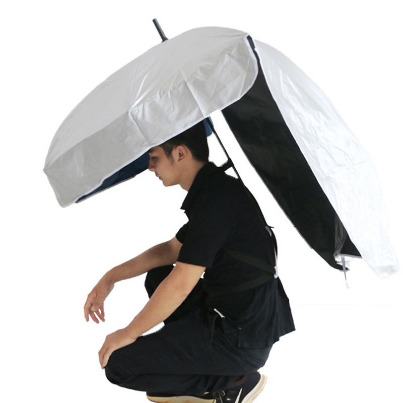 Fashion Design Hiking Camping Head Hats Umbrella Outdoor Custom Logo Hat Umbrella