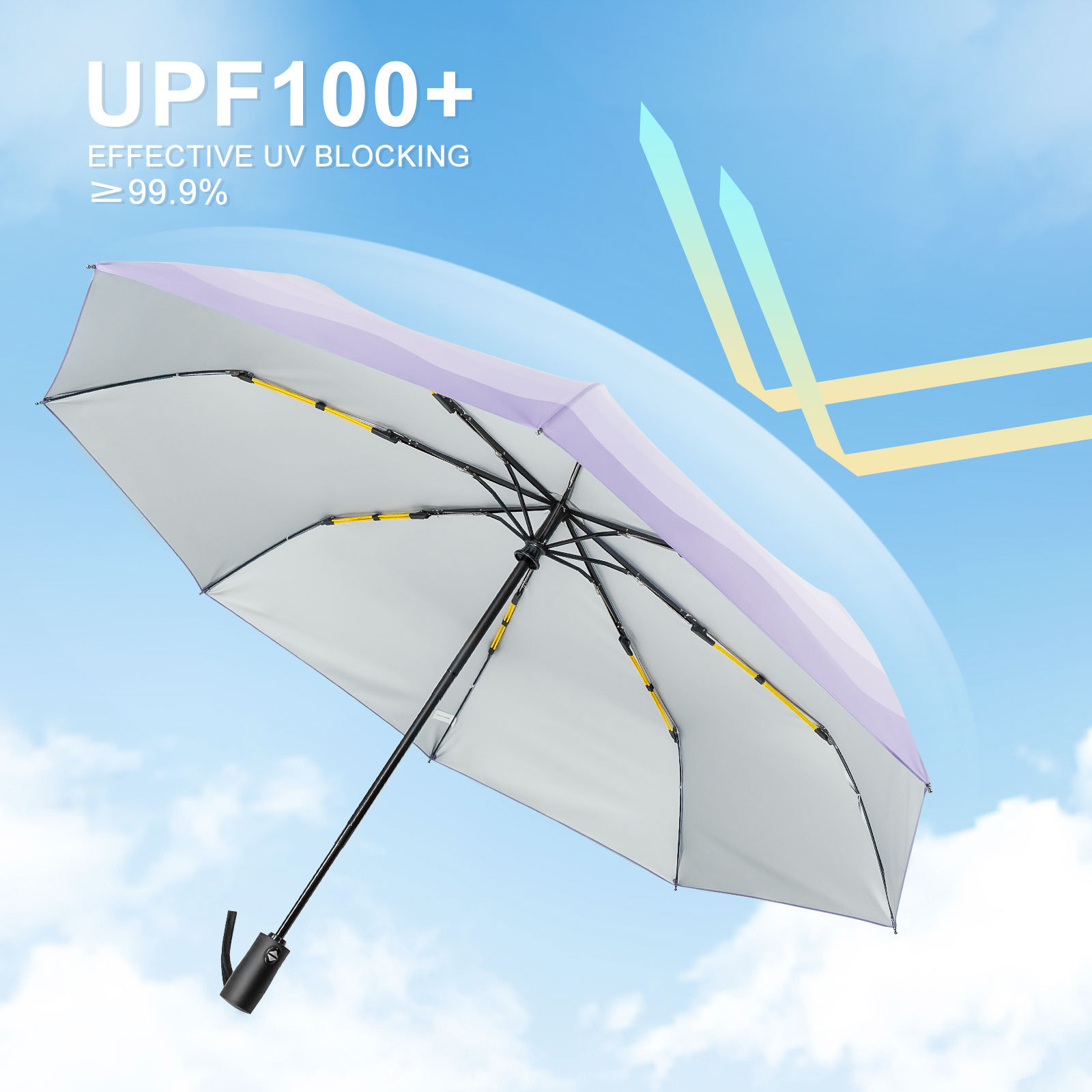 Compact Travel Fashion Pretty Collapsible Rain Cute Women Sun Automatic Folding UV Protection Lightweight Umbrella