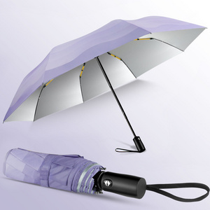 Compact Travel Fashion Pretty Collapsible Rain Cute Women Sun Automatic Folding UV Protection Lightweight Umbrella