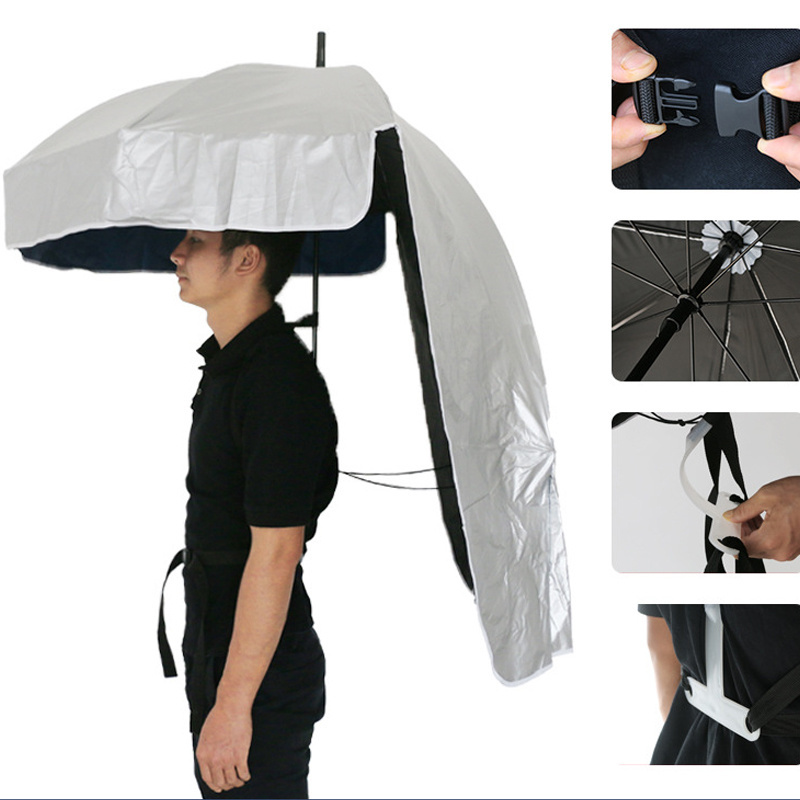 The Outdoor Sunscreen Back Umbrella Really Releases Your Hands Whole Body Hat Umbrella UV Protection Umbrella Hats