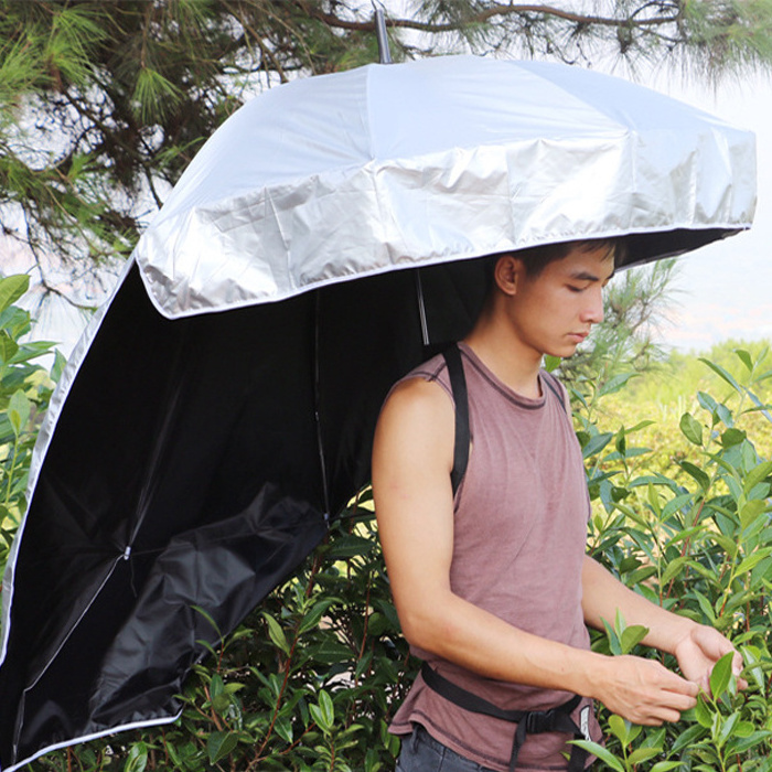 The Outdoor Sunscreen Back Umbrella Really Releases Your Hands Whole Body Hat Umbrella UV Protection Umbrella Hats