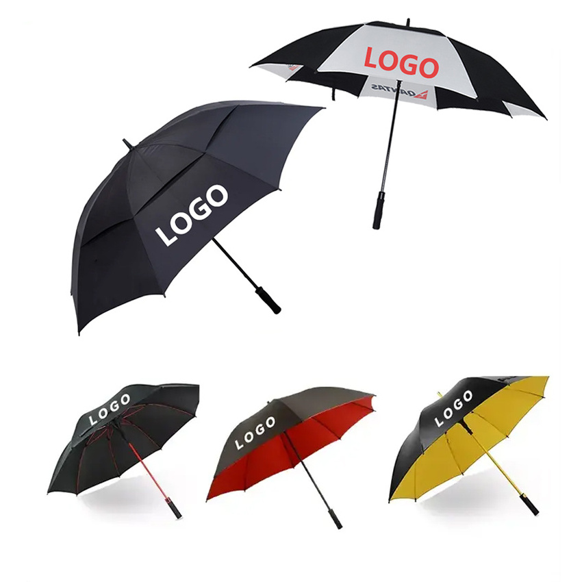 Supplier Wholesale Promotional Custom Logo Umbrella Windproof Windproof Eco Friendly Automatic Golf Umbrellas With Custom Logo