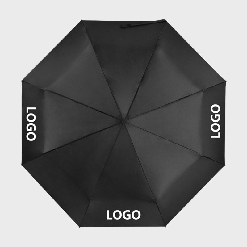 Cheap travel portable windproof promotional foldable umbrella designer logo print custom folding umbrella for the rain