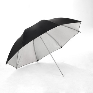 18 inch 8ribs Reflective Umbrella Manual Open Umbrella Creative Silver Coated Straight Umbrella with logo